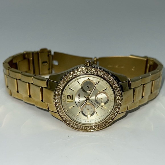 “Stella” Fossil Stainless Steel Gold-Tone Watch - Picture 2 of 2
